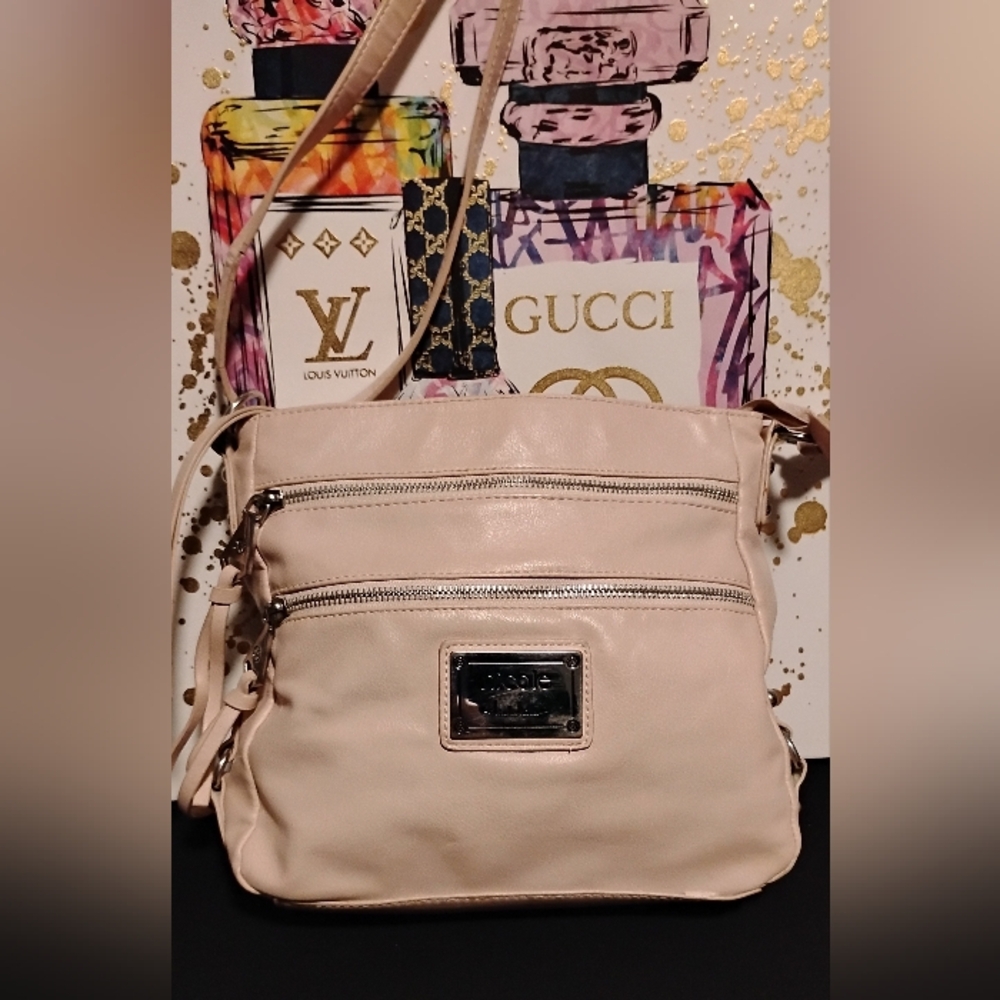 Nicole Miller Light Pink Crossbody Bag - Picture 1 of 4